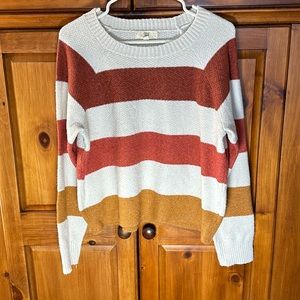 PINQUE Women’s Fall Striped Comfy Sweater